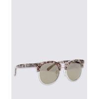 M&S Collection Marble Clubmaster Oversized Sunglasses