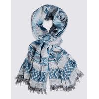 M&S Collection Jacquard Print Scarf