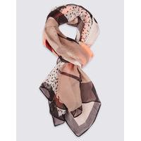 M&S Collection Pure Silk Printed Scarf