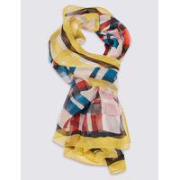 ms collection pure silk printed scarf