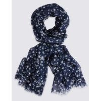 M&S Collection Multi Star Print Scarf