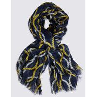 M&S Collection Rope Print Scarf