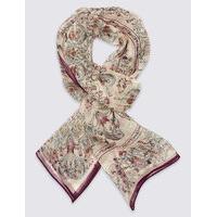 ms collection pure silk floral print scarves