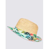 M&S Collection Havana Print Fedora Hat