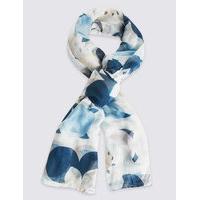 M&S Collection Retro Floral Print Scarf