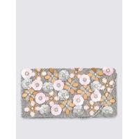 M&S Collection 3D Floral Clutch Bag