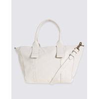 ms collection leather casual grab tote bag