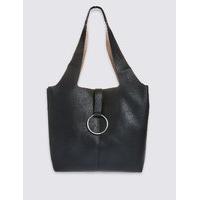 M&S Collection Faux Leather Ring Slouch Hobo Bag