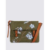 ms collection embroidered satchel bag