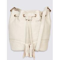 ms collection leather tassel duffle bag