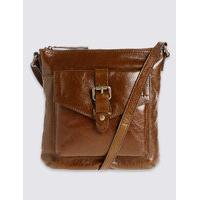 M&S Collection Leather Buckle Across Body Bag