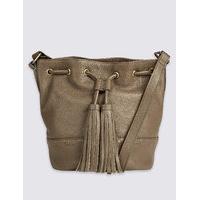 M&S Collection Leather Tassel Duffle Bag