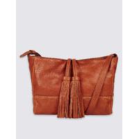 M&S Collection Leather Tassel Across Body Bag