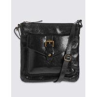 M&S Collection Leather Buckle Across Body Bag