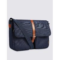 M&S Collection Scuff Resistant Cordura Messenger Bag