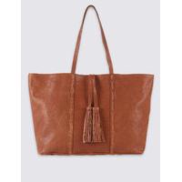 M&S Collection Leather Tassel Shopper Bag
