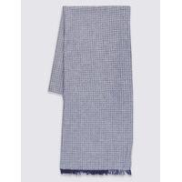 M&S Collection Pure Cotton Geometric Print Scarf