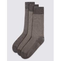 M&S Collection Luxury 3 Pairs of Luxury Cotton Socks