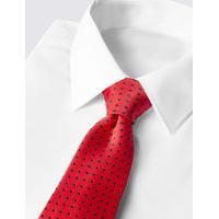 M&S Collection Pure Silk Spotted Tie