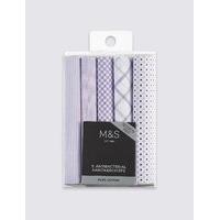 M&S Collection 5 Pack Pure Cotton Assorted Handkerchiefs