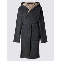 M&S Collection Stay Soft Bonded Fleece Dressing Gown