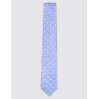 ms collection luxury pure silk spotted tie