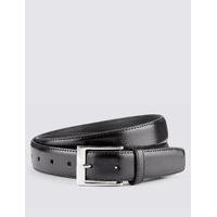 M&S Collection Coated Leather Active Waistband Expander Belt