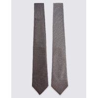 M&S Collection 2 Pack Textured Tie