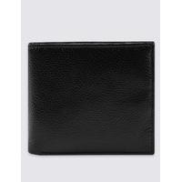 M&S Collection Leather Slim Popper Bifold Wallet With Cardsafe