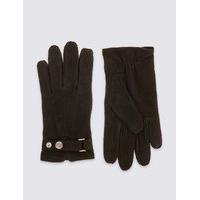 M&S Collection Leather Thinsulate Gloves with Adjustable Cuffs