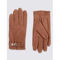 M&S Collection Leather Thinsulate Gloves with Adjustable Cuffs