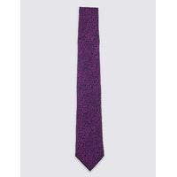 ms collection luxury pure silk textured floral tie