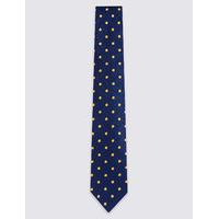 ms collection luxury pure silk spotted tie