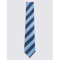 M&S Collection Luxury Pure Silk Bold Stripe Tie