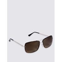 ms collection slim aviator rimless sunglasses