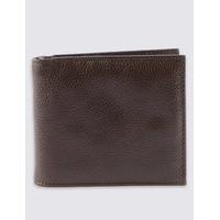 M&S Collection Leather Slim Popper Bifold Wallet With Cardsafe