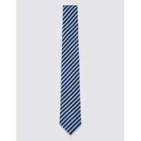 M&S Collection Pure Silk Striped Tie