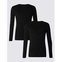 M&S Collection 2 Pack Heatgen Long Sleeve Vests