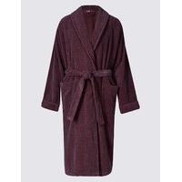 M&S Collection Pure Cotton Long Sleeve Dressing Gown