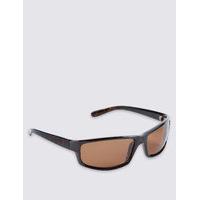 M&S Collection Polarised Rectangular Wrap Sunglasses