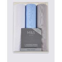 M&S Collection 3 Pack Pure Cotton Handkerchiefs