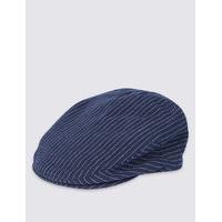 ms collection pure cotton striped flat cap