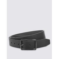 M&S Collection Full Buckle Textured Leather Belt