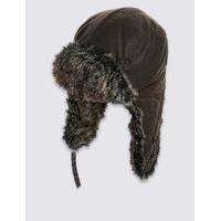 M&S Collection Pure Cotton Thinsulate Trapper Hat with Stormwear