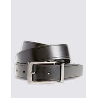 ms collection coated leather score edge reversible belt