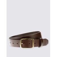 M&S Collection Full Buckle Score Edge Leather Belt