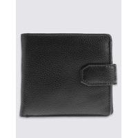 M&S Collection Leather Classic Bi Fold Coin Wallet with Cardsafe