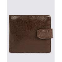 M&S Collection Leather Classic Bi Fold Coin Wallet with Cardsafe