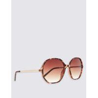 M&S Collection Hexagonal Frame Oversized Sunglasses