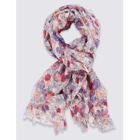 M&S Collection Garden Floral Print Scarf
